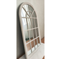 VINTAGE CREAM CHURCH WINDOW MIRROR