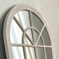 VINTAGE CREAM CHURCH WINDOW MIRROR