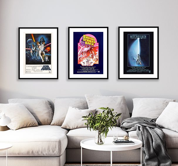 Star Wars 4 Trilogy set of 3 Framed Prints