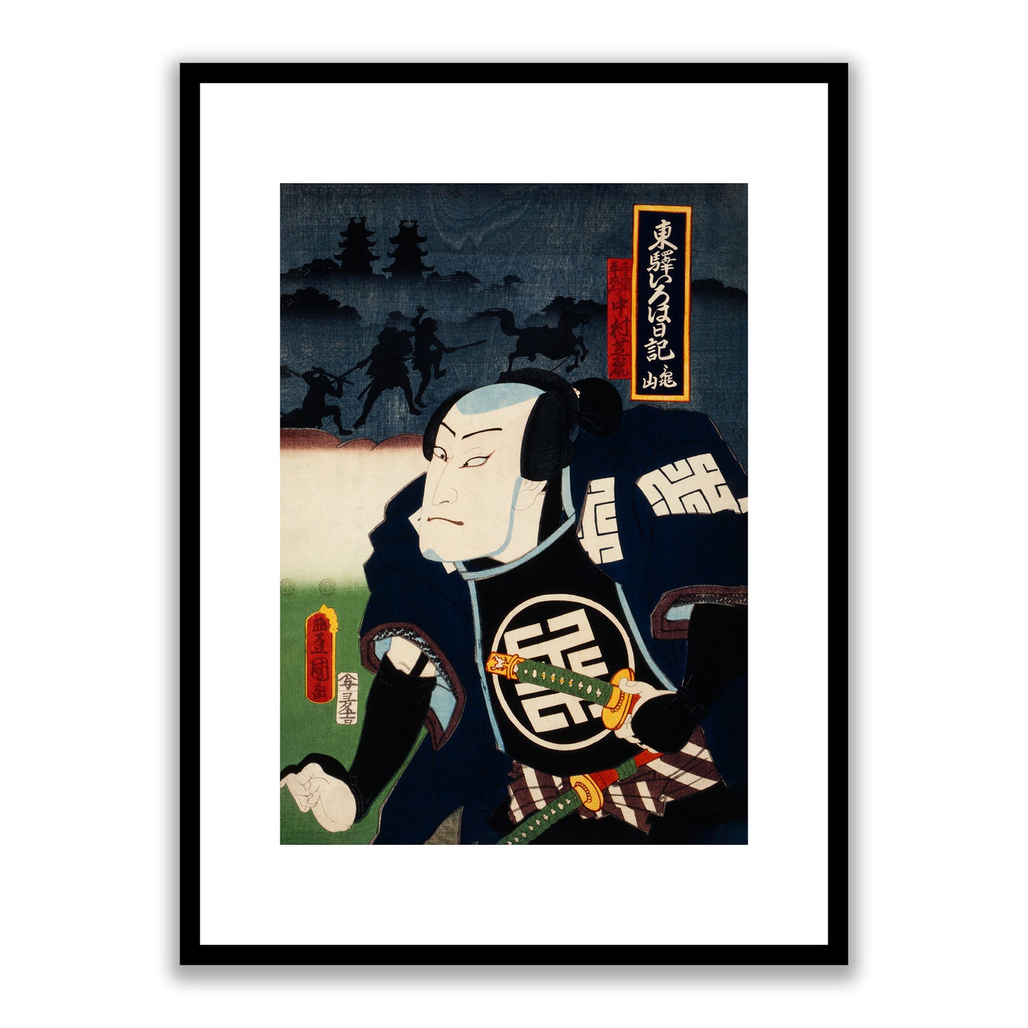 Portraits of an Actor by Toyohara Kunichika Framed Print - TK001