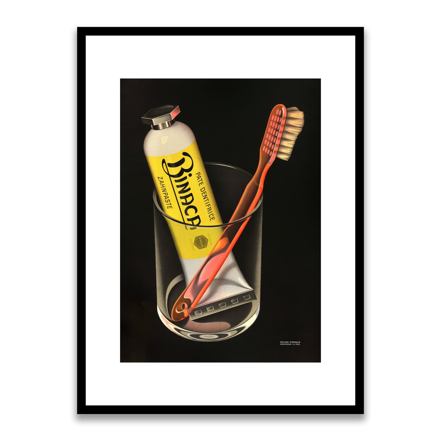 Binaca Zahnpaste by Niklaus Stoecklin Framed Print