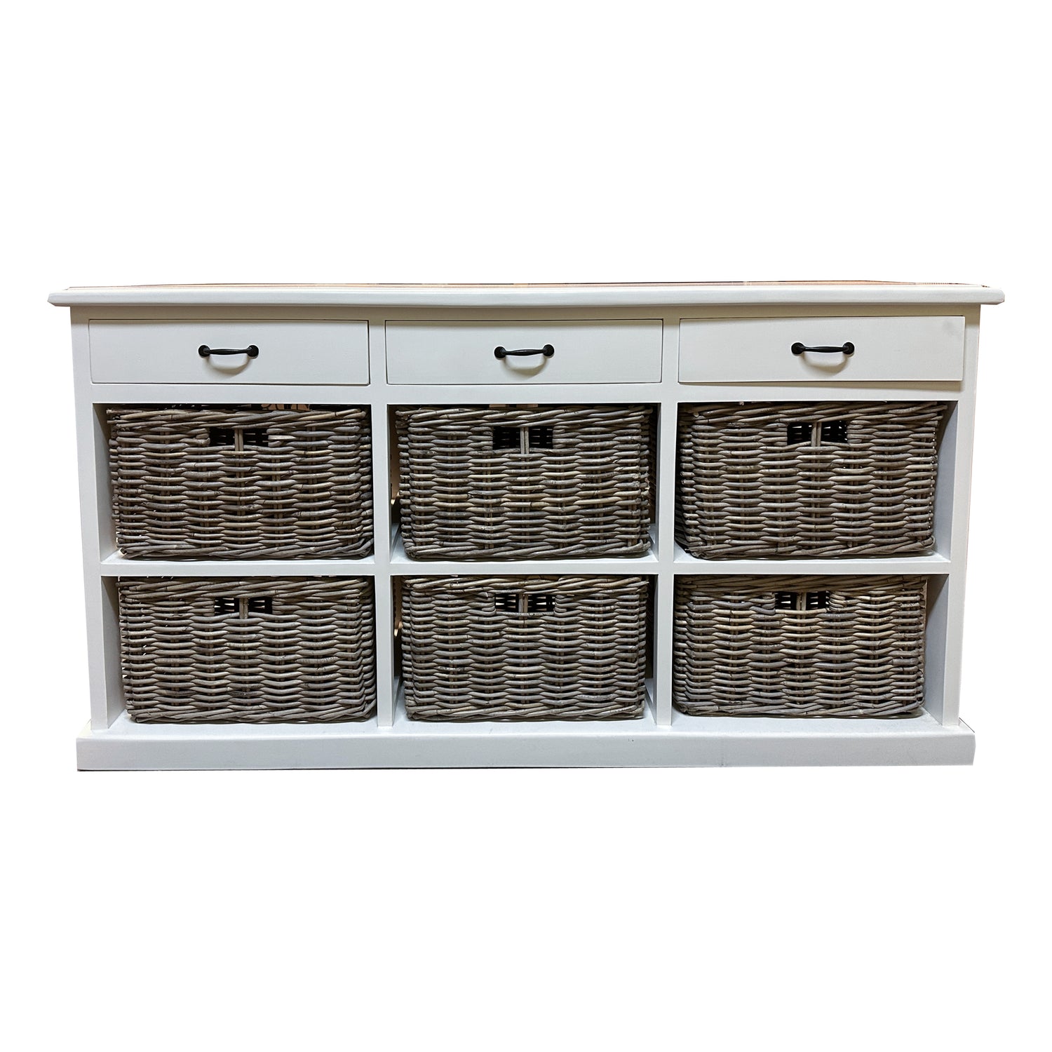 Surabaya White Buffet with Baskets