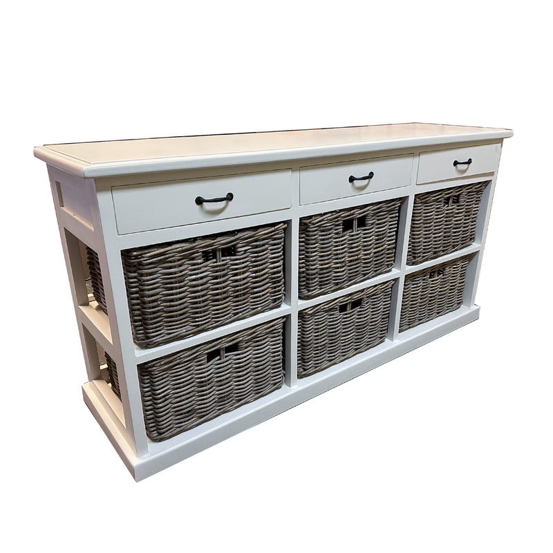 Surabaya White Buffet with Baskets