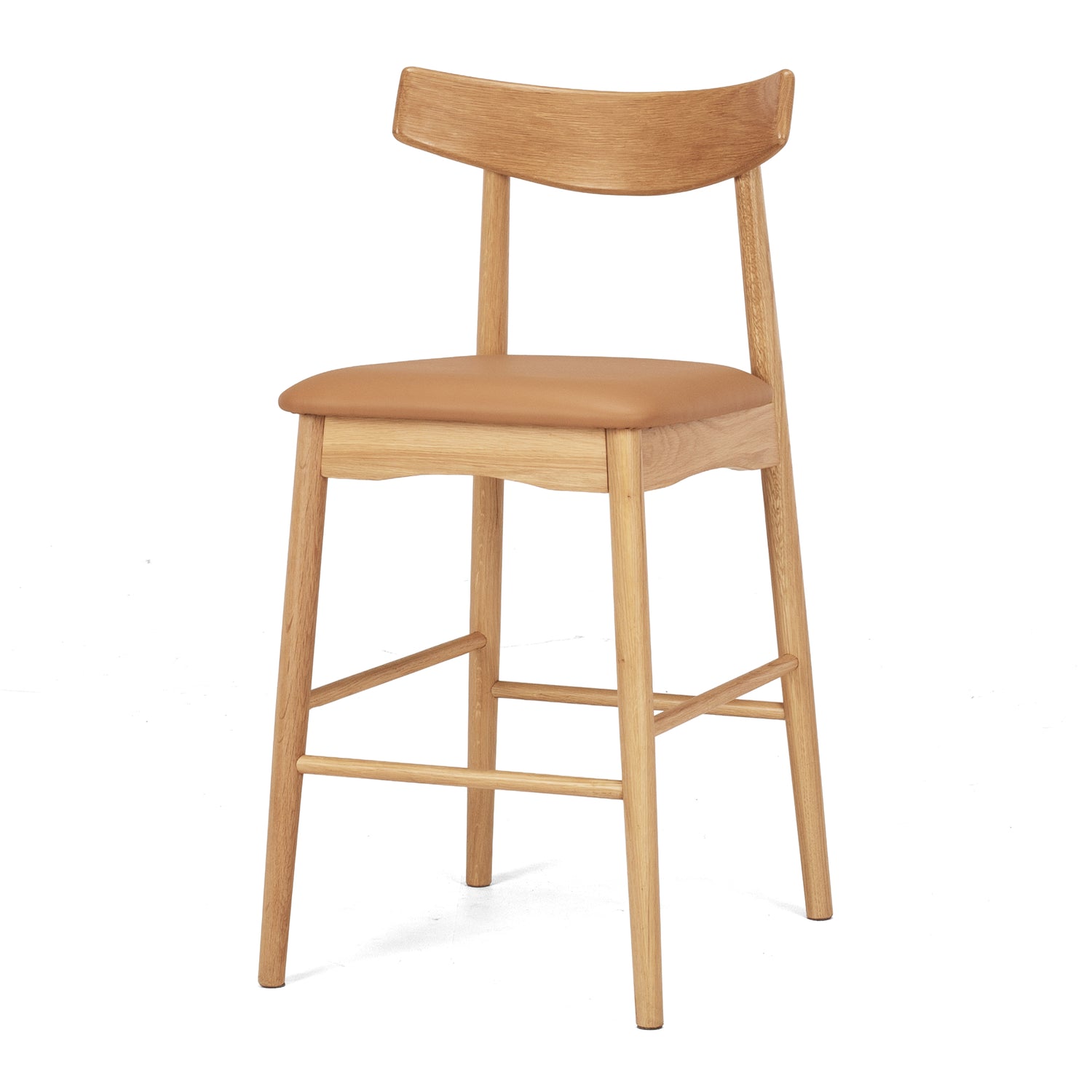 Wagner Barstool Natural Oak Tan PU