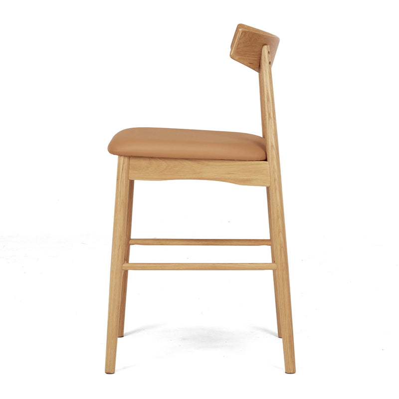 Wagner Barstool Natural Oak Tan PU