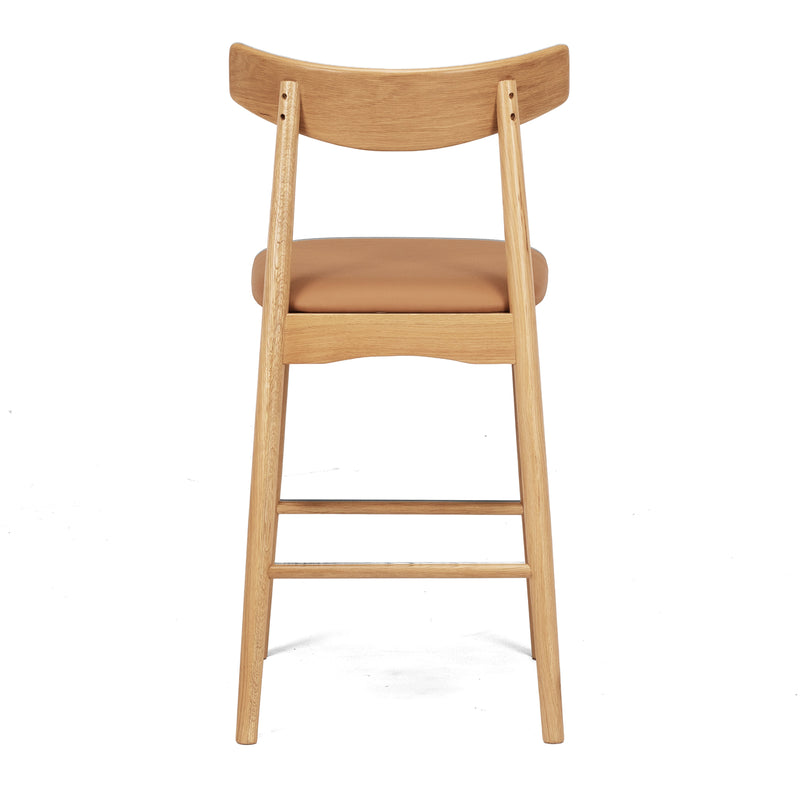 Wagner Barstool Natural Oak Tan PU