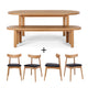ARC Dining Table 200 (Natural Oak) - FLOOR MODEL + x1 Bench + x4 Wagner Chairs! - PACKAGE DEAL!