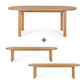 ARC Dining Table 200 (Natural Oak) - FLOOR MODEL + x2 Benches - PACKAGE DEAL!