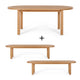 ARC Dining Table 200 (Natural Oak) - FLOOR MODEL + x2 Benches - PACKAGE DEAL!
