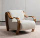 ASCOT CLUB CHAIR W/ WHITE TEDDY FABRIC