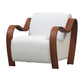 ASCOT CLUB CHAIR W/ WHITE TEDDY FABRIC