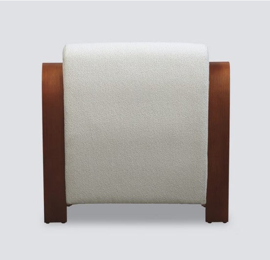 ASCOT CLUB CHAIR W/ WHITE TEDDY FABRIC