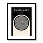 Bauhaus Black Circle Framed Print