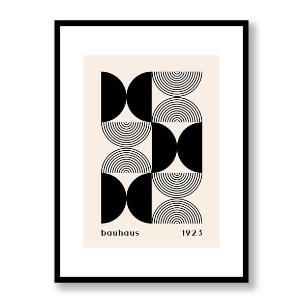 Bauhaus Black Exhibition Framed Print