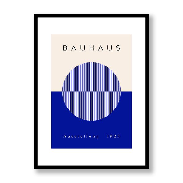 Bauhaus Blue 1 Framed Print