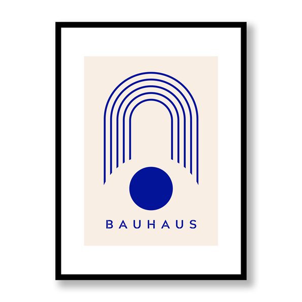 Bauhaus Blue 2 Framed Print