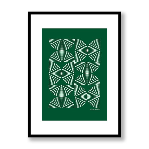 Bauhaus Green 3 Framed Print