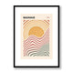 Bauhaus Muted Sun Framed Print