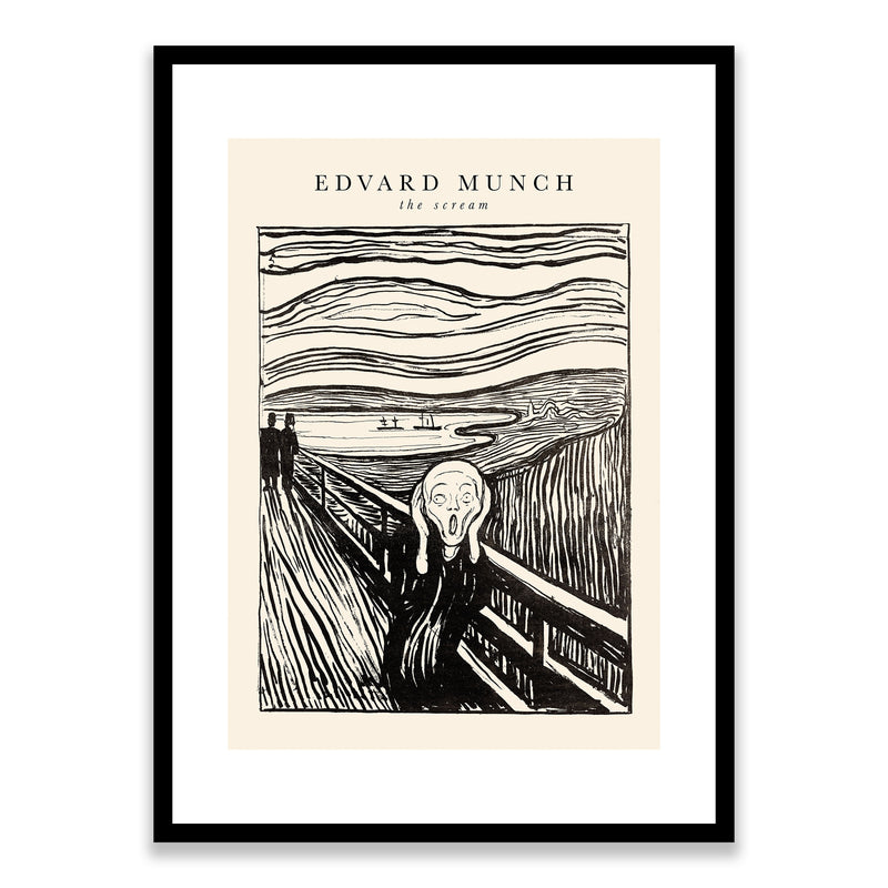 The Scream by Edvard Munch 1895 ll Framed Print