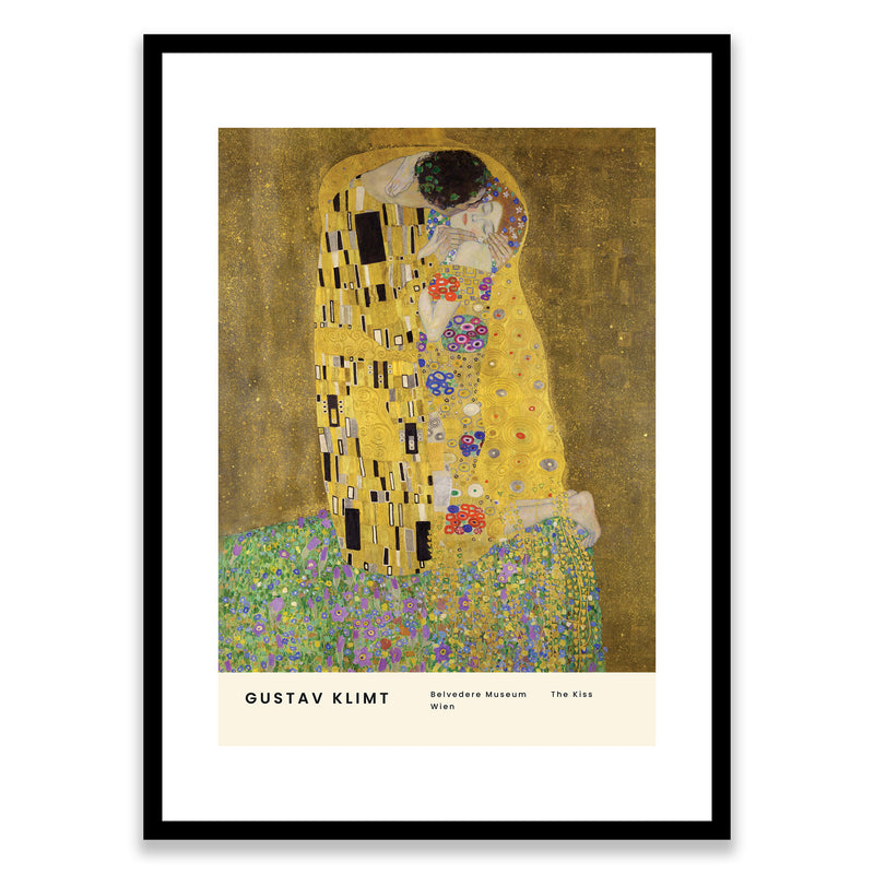 Gustav Klimt The Kiss Framed Print
