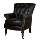 HARRINGTON LEATHER ARMCHAIR BELON BLACK