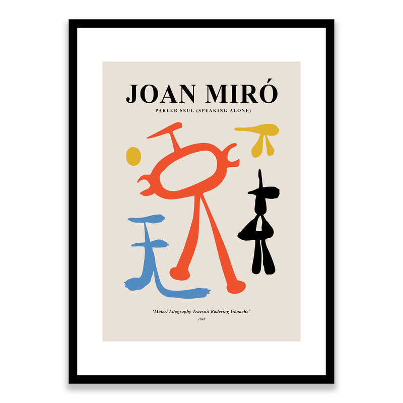 Joan Miro Parler Seul (Speaking Alone) ll Framed Print