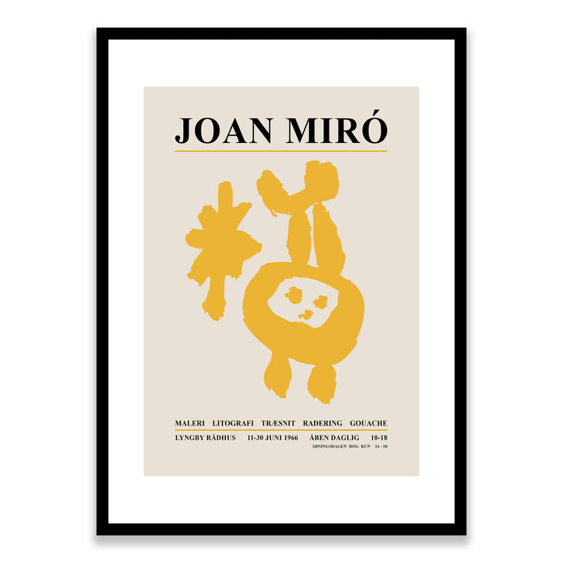 Joan Miro Yellow Framed Print