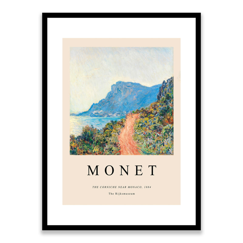 Monet The Corniche near Monaco 1884 Framed Print