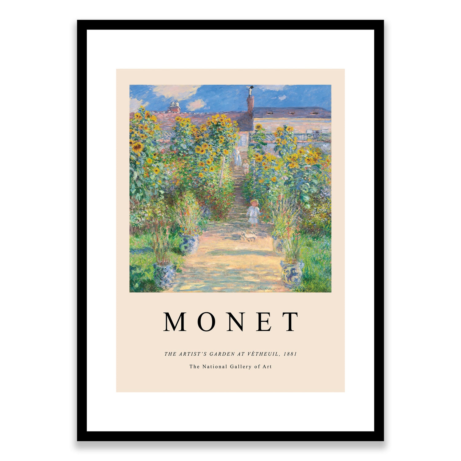 Monet The Artists Garden at Vetheuil 1881 Framed Print