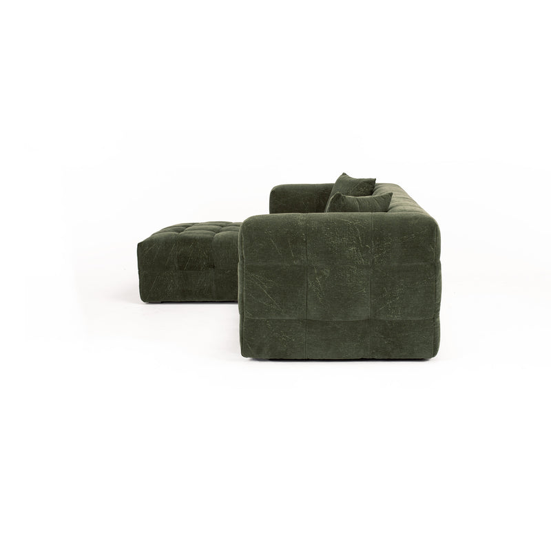 Michelin 3 Seater Sofa Dark Green