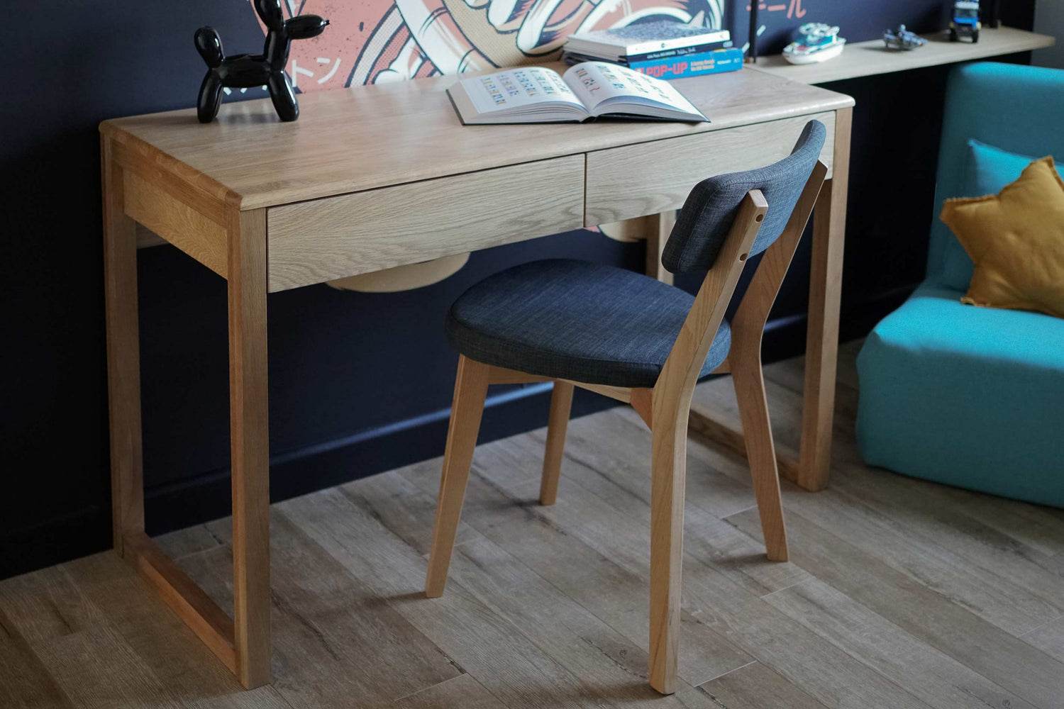 Avalon Natural Oak Desk (Oak Top)