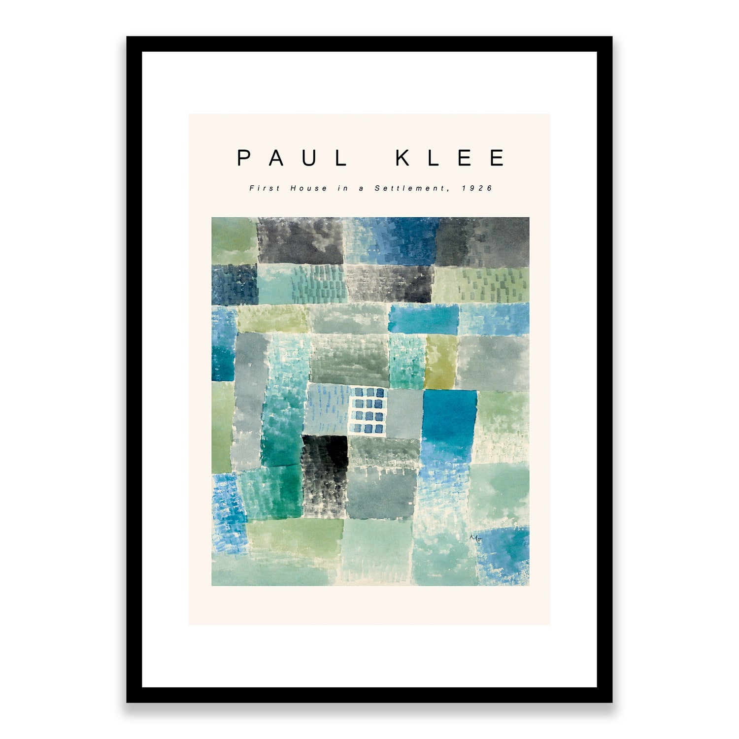 Paul Klee The First House in the Settlement 1926 Framed Print