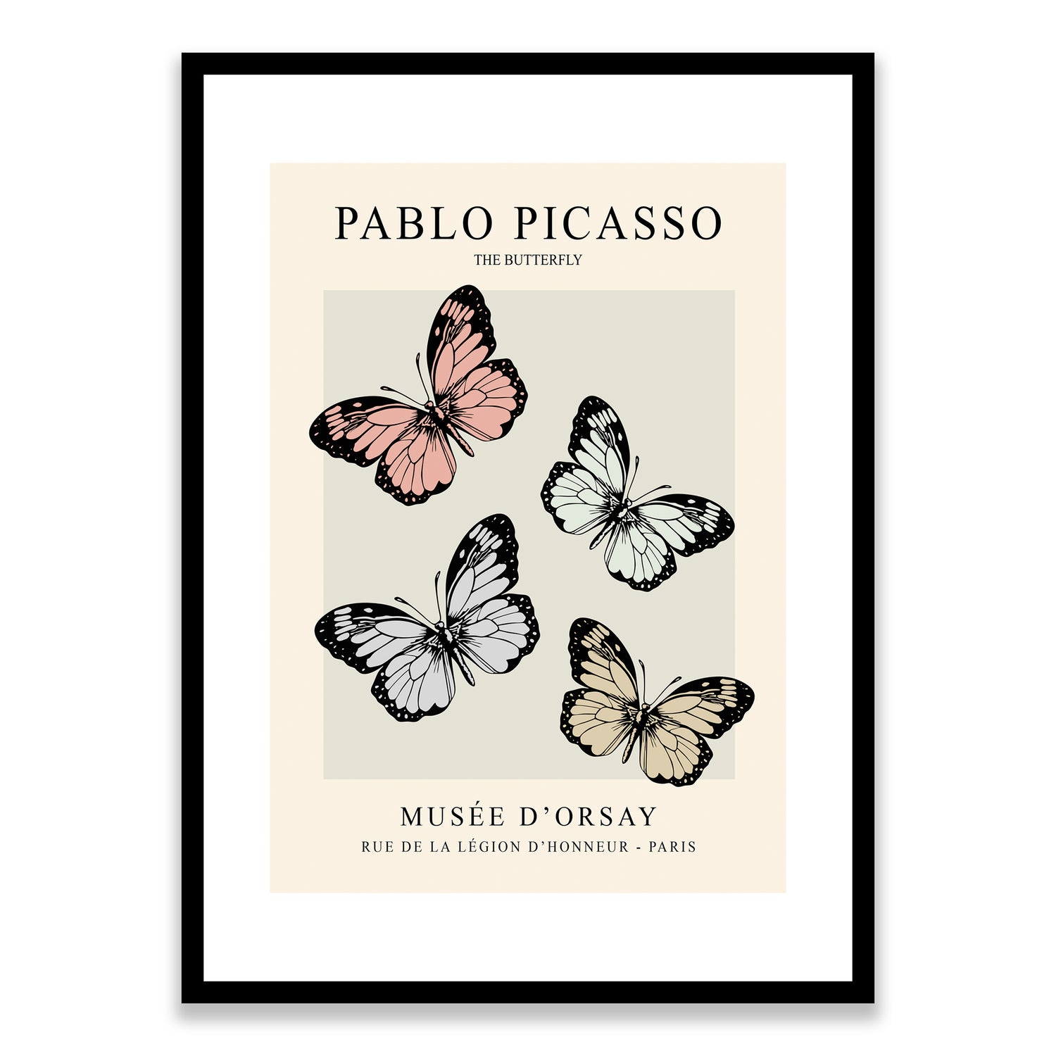 Picasso The Butterfly Framed Print