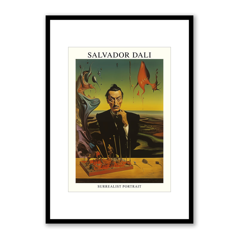 Salvador Dali - Surrealist Portrait Framed Print