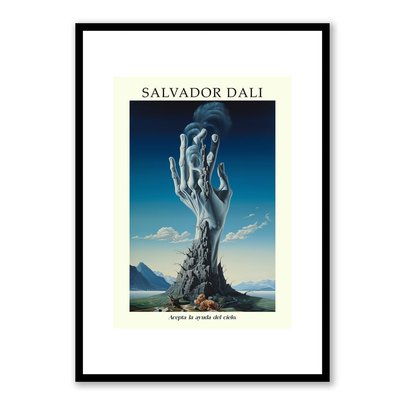 Salvador Dali - Acepta la ayuda del cielo Framed Print