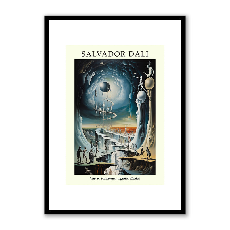 Salvador Dali - Nuevos comienzos, algunos finales Framed Print