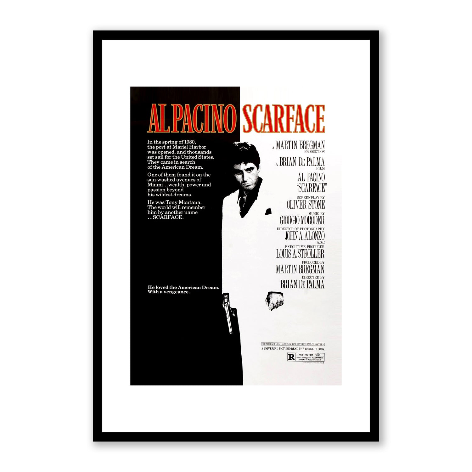 Scarface - Pacino Framed Print