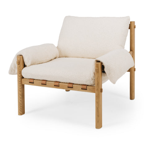 Retreat Armchair White Boucle - Back Order (Due 06/12)