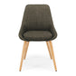 Bari Dining Chair Green (Oak Leg)