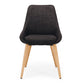 Bari Dining Chair Dark Grey (Oak Leg)