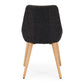 Bari Dining Chair Dark Grey (Oak Leg)