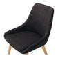 Bari Dining Chair Dark Grey (Oak Leg)