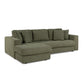 Hugo 3 Seater Chaise - Pesto