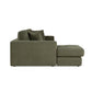 Hugo 3 Seater Chaise - Pesto