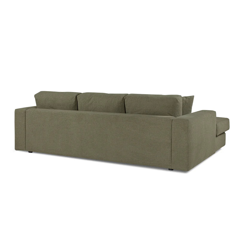Hugo 3 Seater Chaise - Pesto