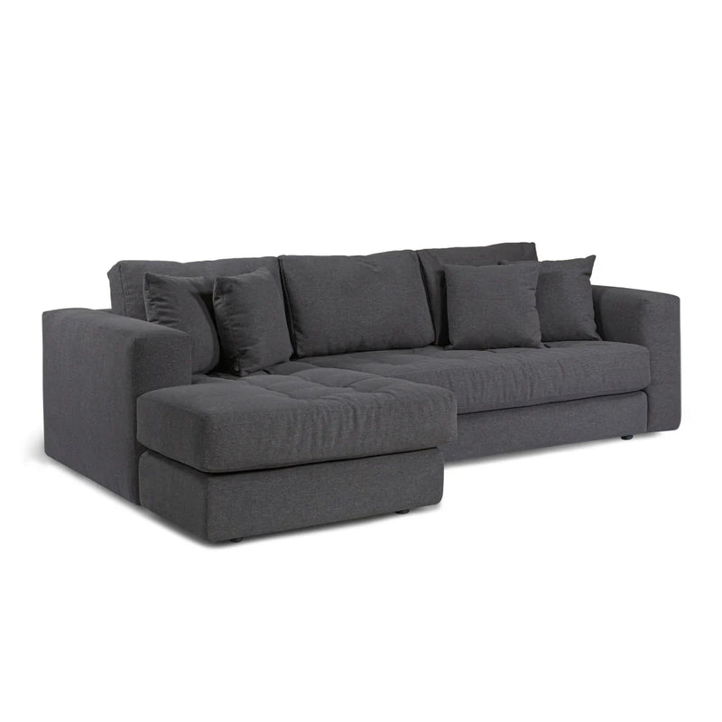 Hugo 3 Seater Chaise - Dark Shadow
