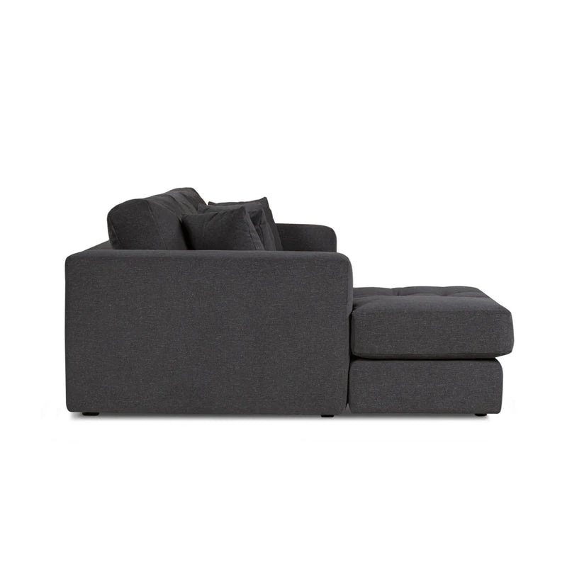 Hugo 3 Seater Chaise - Dark Shadow