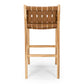 Indo Woven Highback Barstool Saddle