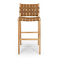 Indo Woven Highback Barstool Saddle