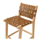 Indo Woven Highback Barstool Saddle